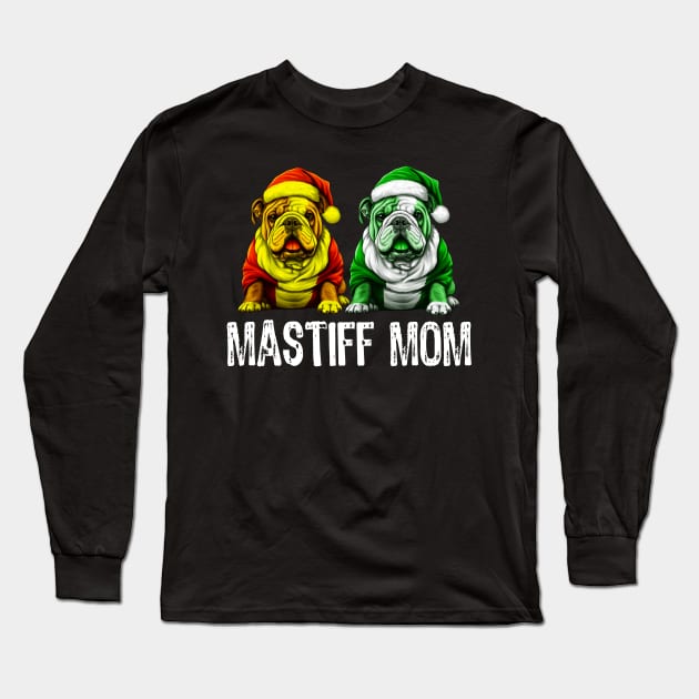 twins mastiff mom xmas gift for dog owner Long Sleeve T-Shirt by NIKA13